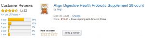 Align Probiotic supplement Reviews-rating Amazon